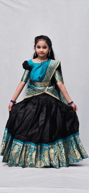 kids lehenga choli lichi silk Kids clothing suppliers in Surat